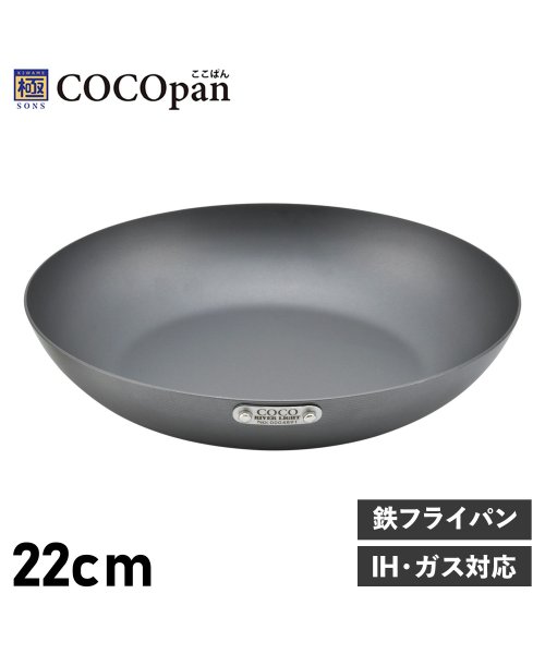 COCOpan ココパン フライパン 22cm ベーシック IH ガス対応 鉄 リバーライト 極SONS BASIC C101－004