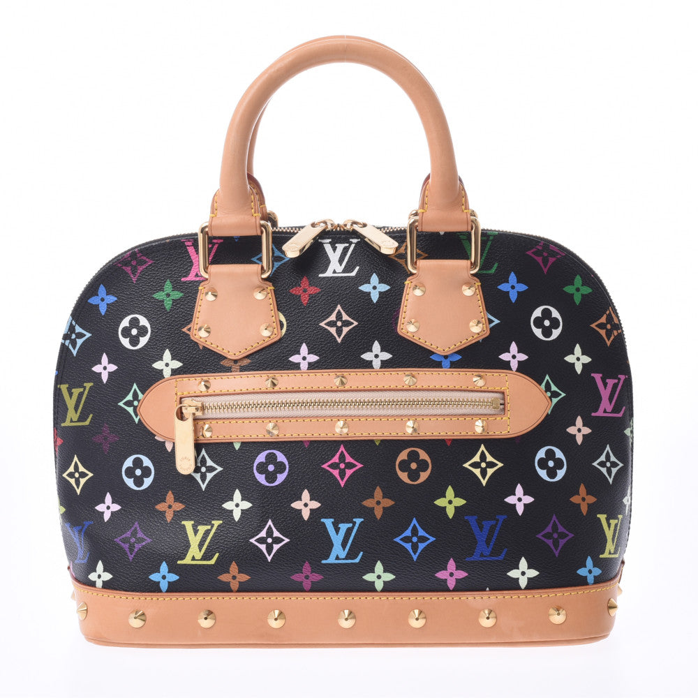 LOUIS VUITTON ルイヴィトン マルチカラー アルマ 黒 M92646 レディース モノグラムマルチカラー ハンドバッグ ABランク 中古 