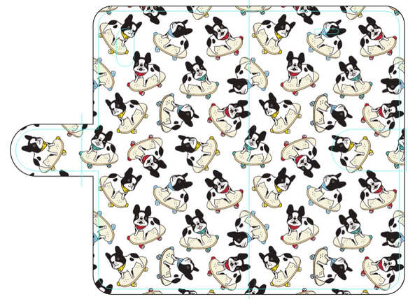 新品送料無料 iPhoneケース 手帳型 フレンチブルドッグ