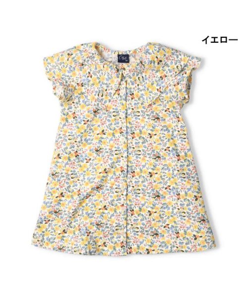 【子供服】 crescent (クレセント) 衿付小き花柄ワンピース 80cm～130cm N42331