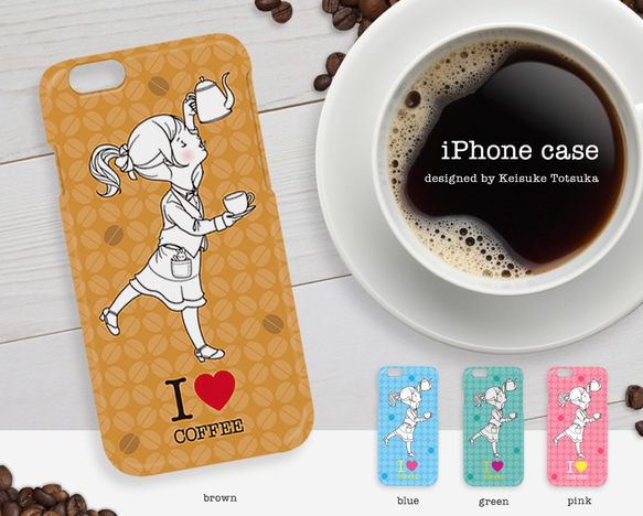 iPhoneケース／I LOVE COFFEE