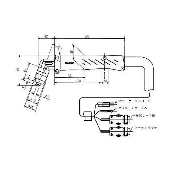 ダイヘン プラズマ切断トーチ CT-0702 1本 851-3232（直送品）