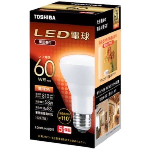 東芝 LDR6L-H／60V1 LED電球 E26レフ形 60W相当 電球色 LDR6LH／60V1