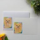 封筒とメッセージカードセット　ヨークシャテリア　犬イラスト　ヨーキーグッズ　レターセット