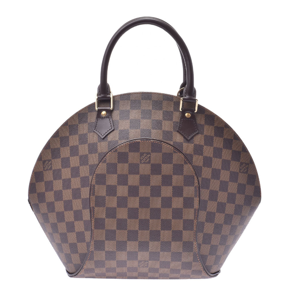 LOUIS VUITTON ルイヴィトン ダミエ エリプスMM SPオーダー ブラウン N48067 レディース ダミエキャンバス レザー ハンドバッグ 新同 中古 