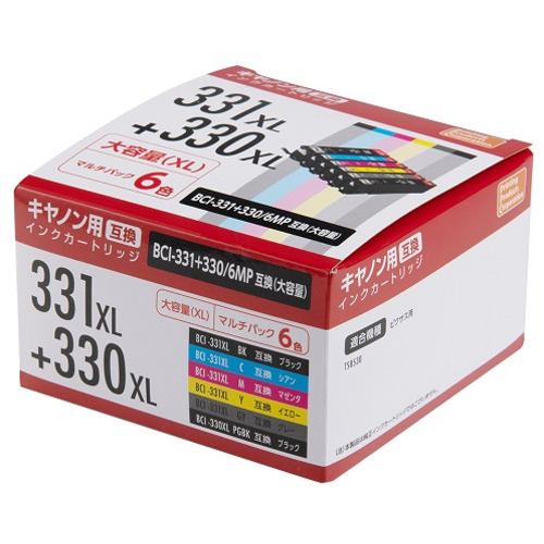 PPC PP-YC331L-6P キャノン用互換インク(6色セット大容量) PPYC331L6P