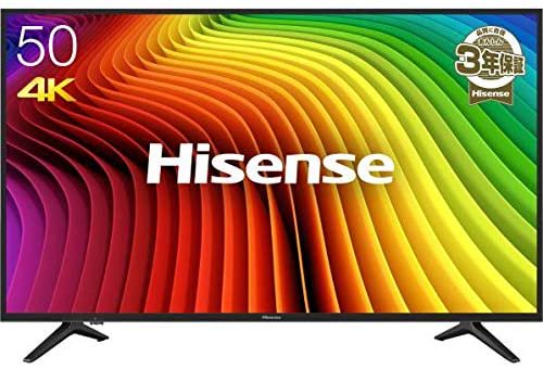 ハイセンス Hisense 50V型 4K対応液晶テレビ -外付けHDD録画対応(裏番組録画)/メーカー3年保証- 50A6100【中古品】