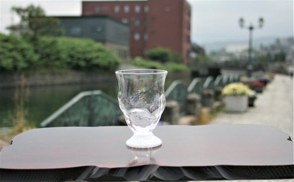 手作りガラス　mini Ice glass〈White〉