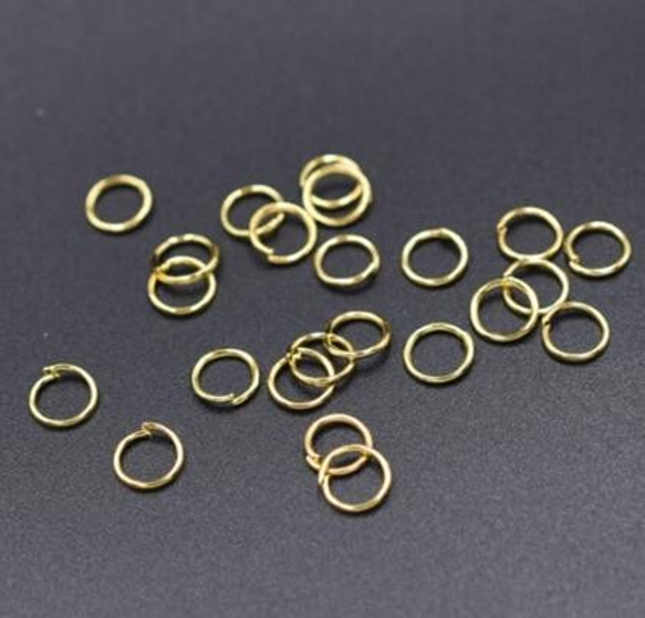 GM-156  150g  丸カン 0.8×6mm アクセサリーパーツ ゴールド 3X【50g】