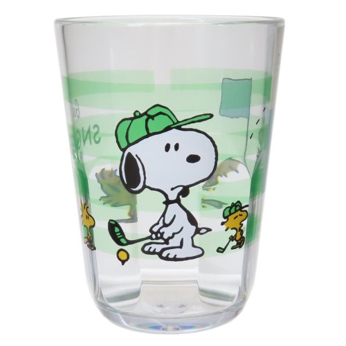 スヌーピー プラカップ クリアタンブラー 370ml Snoopy Golf ピーナッツ カミオジャパン プラコップ かわいい キャラクター グッズ