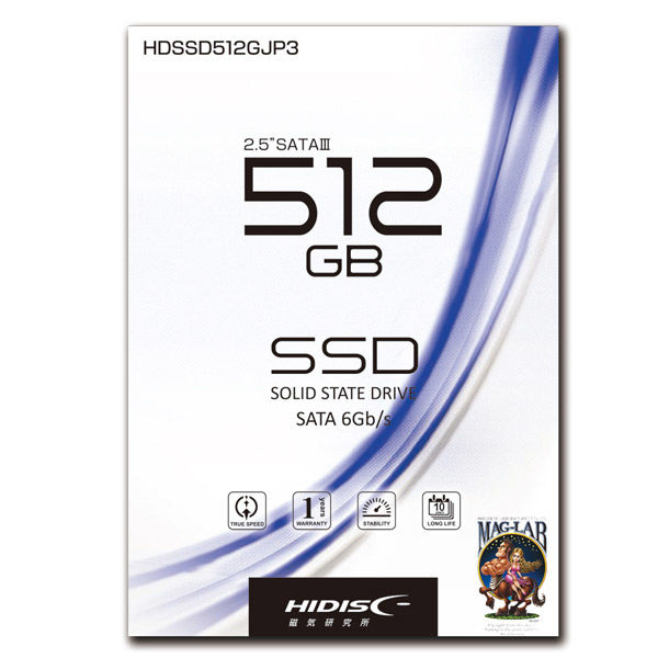 磁気研究所 2.5インチ SATA3内蔵型 SSD 512GB HDSSD512GJP3 1個