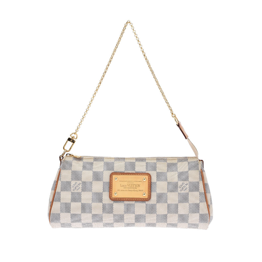 LOUIS VUITTON ルイヴィトン ダミエ アズール エヴァ 2WAY 白 N55214 レディース ダミエアズールキャンバス ショルダーバッグ Bランク 中古 