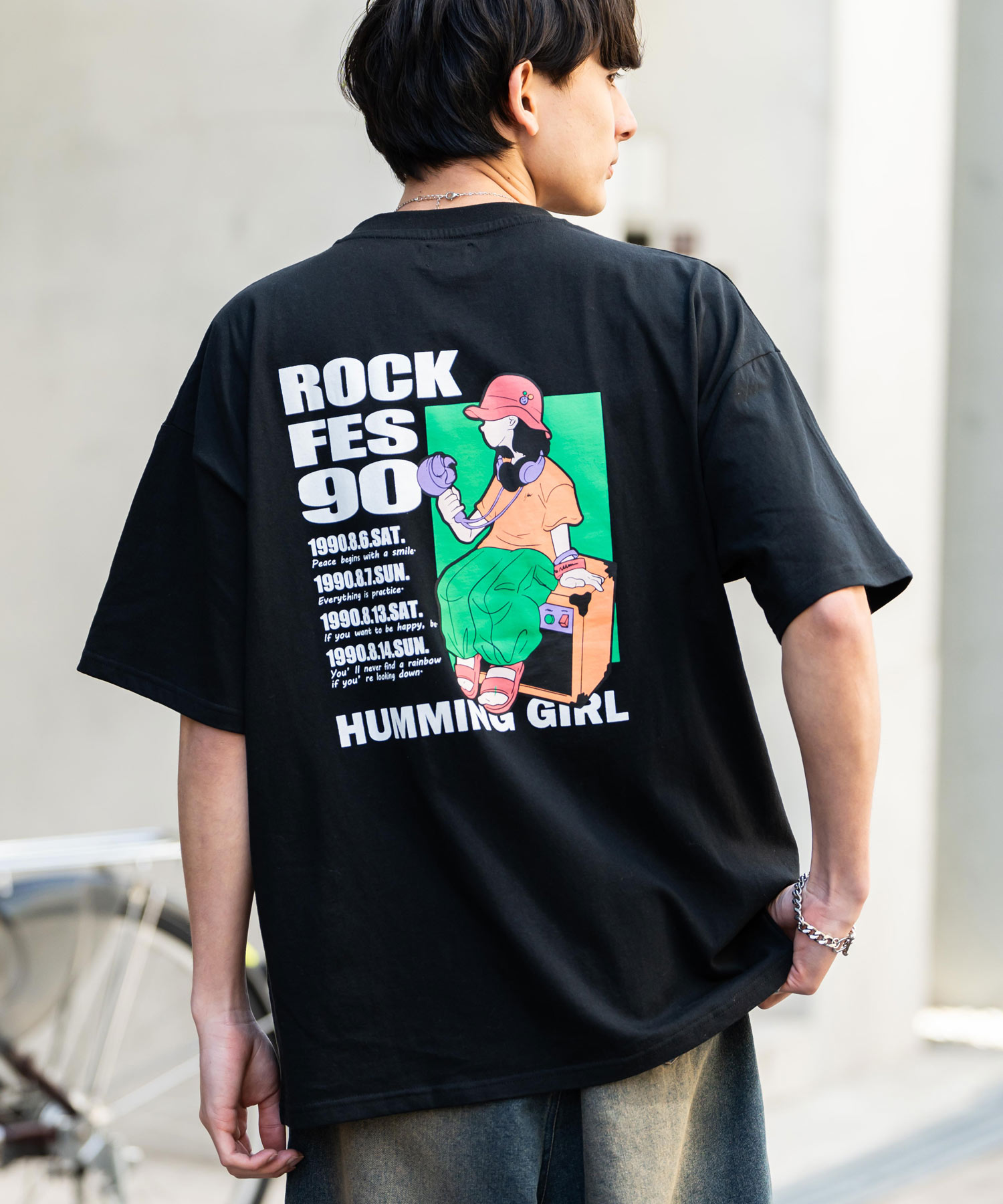 ロッキーモンロー/プリントTシャツ 半袖 バックプリント メンズ レディース カットソー クルーネ･･･