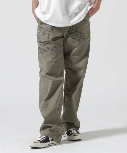 《直営店限定》USN STENCIL CHINO PANTS / USN ステンシル チノパンツ / AVIREX / アヴィレックス