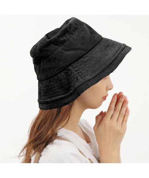 帽子 ハット HAT バケットハット レディース つば広 メンズ バケハ コーデュロイ