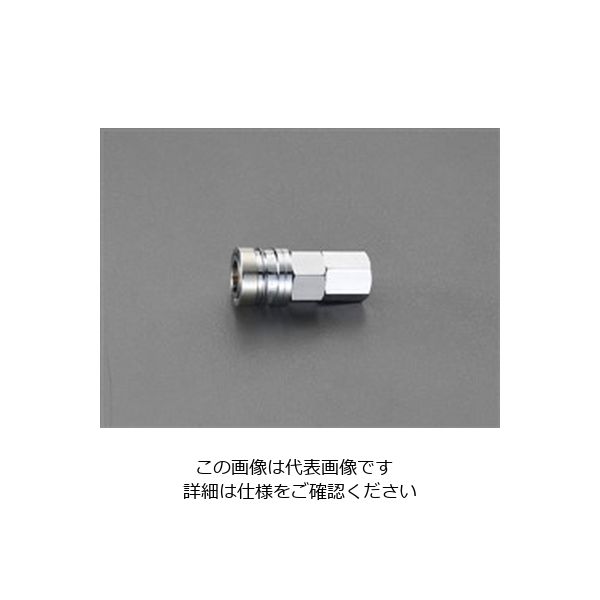 エスコ Rc1/2” 雌ねじソケット(ワンプッシュ/ロックガード付) EA140DW-4 1セット(10個)（直送品）