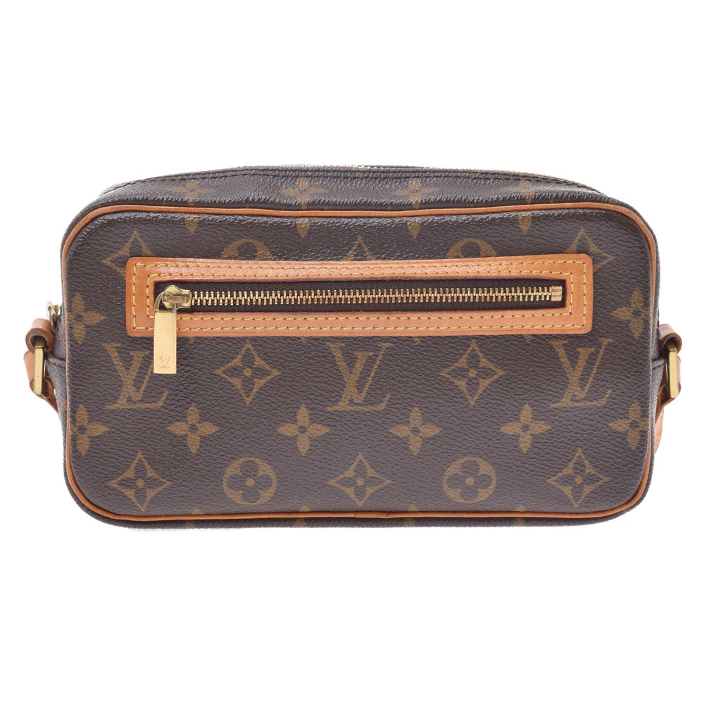 LOUIS VUITTON ルイヴィトン モノグラム ポシェットシテ ブラウン M51183 ユニセックス モノグラムキャンバス ハンドバッグ Bランク 中古 