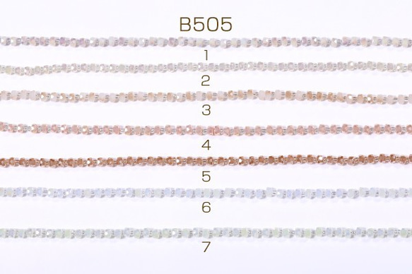 B505-3 1連 メッキガラスビーズ ソロバンカット 3.5×5.5mm【1連(約95ヶ)】