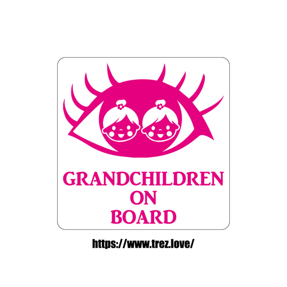 全8色 GRANDCHILDEN ON BOARD GIRL&GIRL 目に入れても痛くない 孫が乗っています マグネッ