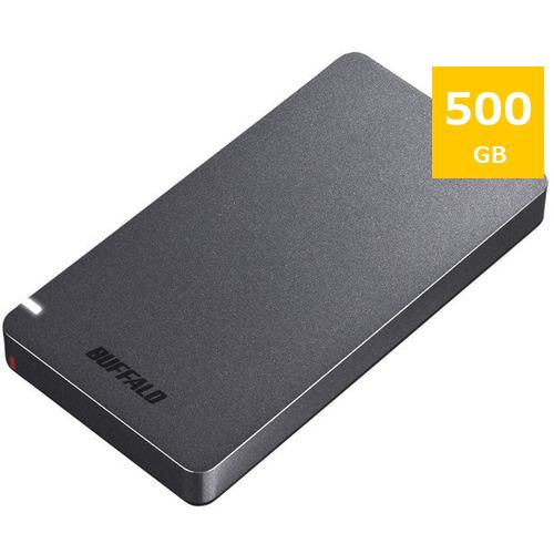 BUFFALO SSD-PGM500U3-BC 外付けSSD500GB 黒色