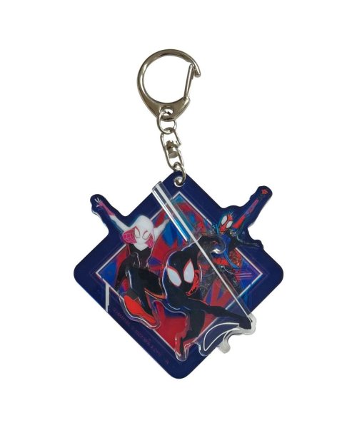 スパイダーマン：アクロス ザ スパイダーバース キーリング アクリルキーホルダー MARVEL インロック コレクション雑貨 キャラクター グッズ