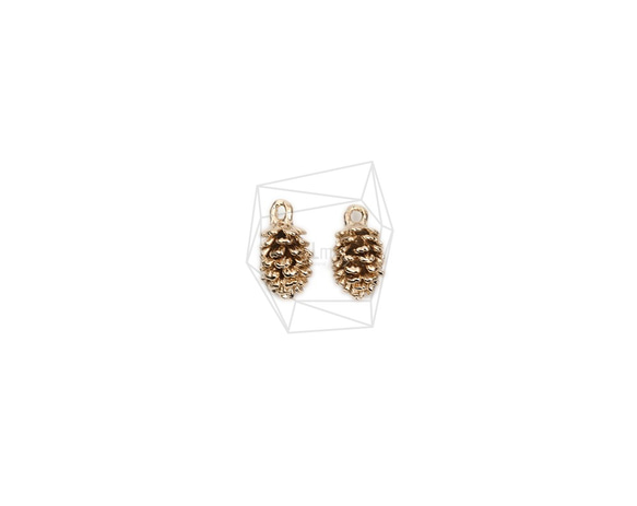 PDT-2518-G【2個入り】まつぼっくりペンダント,pine cone Pendant