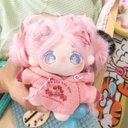 ミニ洋服 10cm 着せ替えぬいぐる服 ピンクパーカー ぬいぐるみ用服コスチューム 着せ替え人形洋服 日常服人形 綿人形衣装 ドールウェア アクセサリー