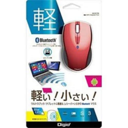 ナカバヤシ MUSBKT99R 無線マウス(BlueLED／Bluetooth／3ボタン／レッド) [Bluetoothマウス・ブルーLED方式]