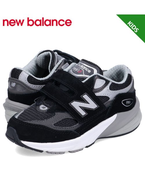 ニューバランス new balance 990 スニーカー キッズ Wワイズ ブラック 黒 IV990BK6