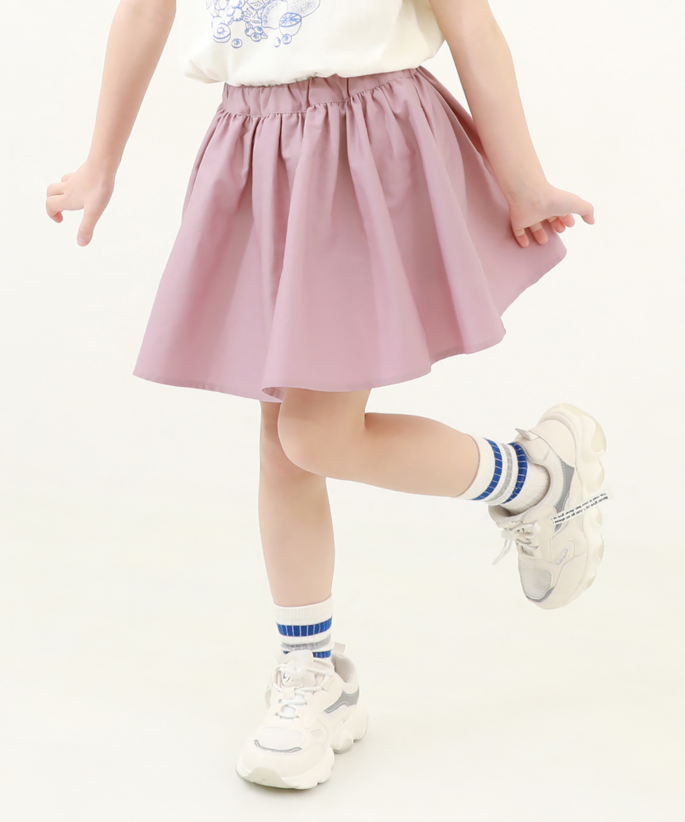 デビロック/ミニ丈ギャザースカッツ 子供服 キッズ ベビー 女の子 ボトムス スカート スカッツ ･･･