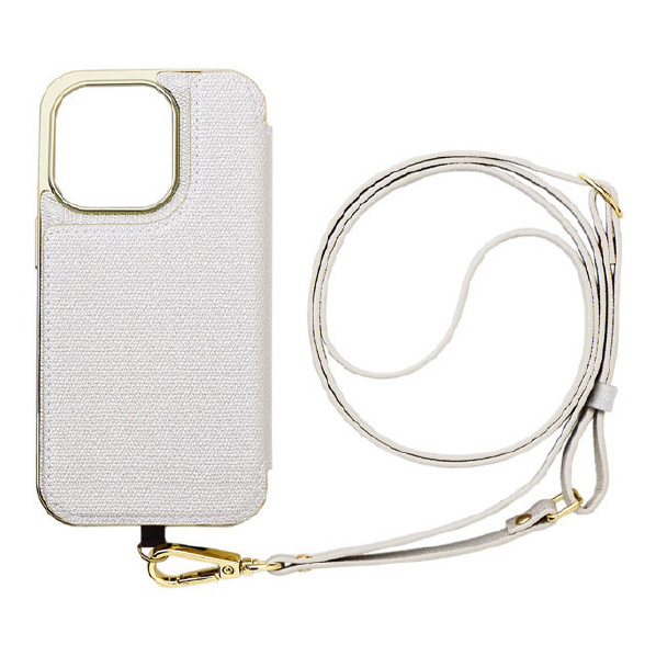 CCCフロンティア iPhone 14 Pro用Cross Body Case Duo white silver ML-CSIP22MP-2CBWS