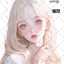 original sticker « no.1672 »     //     人物ステッカー オリジナルステッカー オリジナル人物ステッカー ステッカー cotton melody