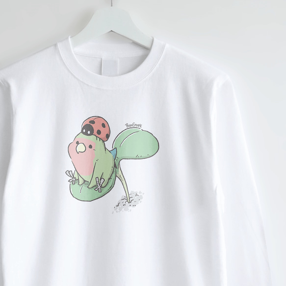 長袖Tシャツ（コザクラインコさんとテントウムシ）