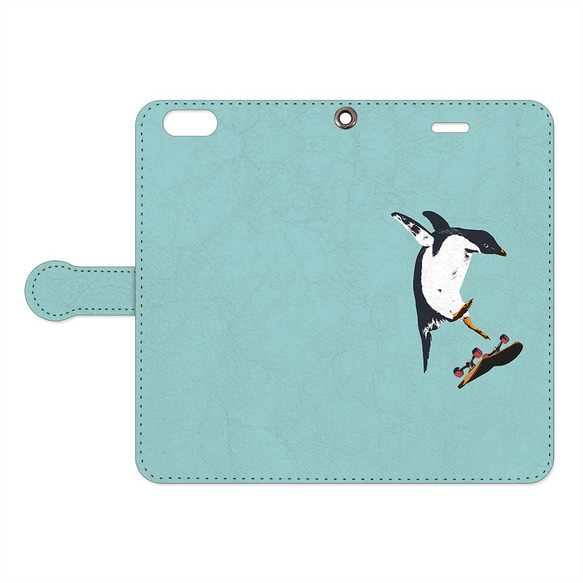 [手帳型iPhoneケース] SK8 Penguin