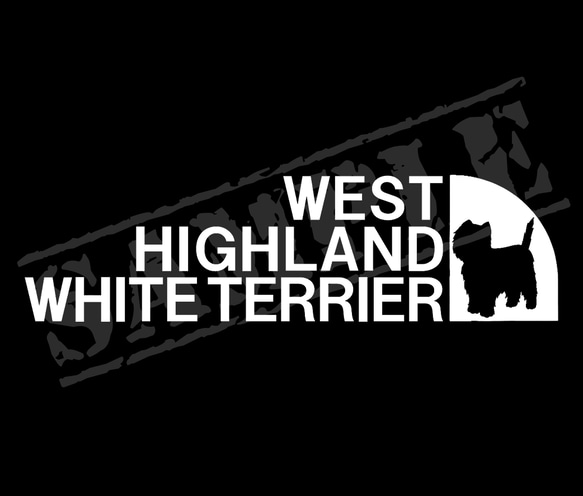 WEST HIGHLAND WHITE TERRIER ステッカー（ウエスト・ハイランド・ホワイトテリア）