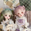 オビツ11dollウィッグ 手編みウィッグ＆髪飾りカツラBJD1/4BJD1/6BJD1/8