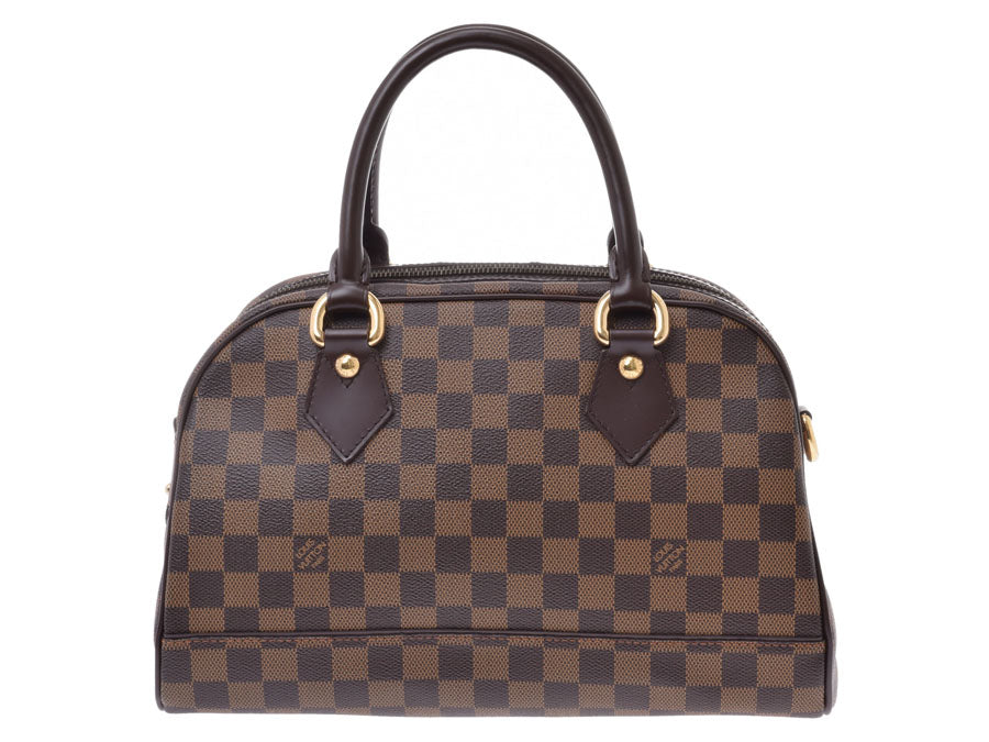 ルイヴィトン ダミエ ドゥオモ ブラウン N60008 レディース 本革 ハンドバッグ Aランク 美品 LOUIS VUITTON 中古 