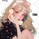 original sticker « no.1764 »     //     人物ステッカー オリジナルステッカー オリジナル人物ステッカー ステッカー cotton melody