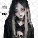 original sticker « no.1663 »     //     人物ステッカー オリジナルステッカー オリジナル人物ステッカー ステッカー cotton melody