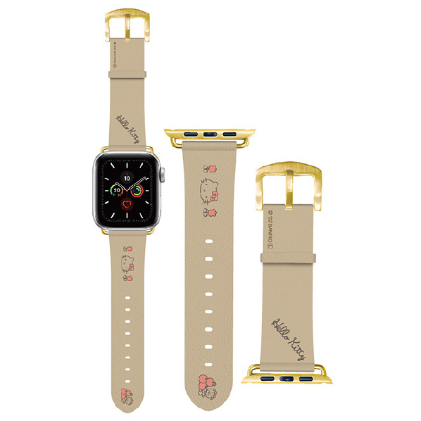 グルマンディーズ Apple Watch 41/40/38mm用レザーバンド サンリオキャラクターズ ハローキティ SANG-230KT