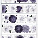 海外PETテープ 切り売り かすんだ月明かり 紫と白の花 海外マステ コラージュ マスキングテープ フラワー系装飾系シール ステッカー