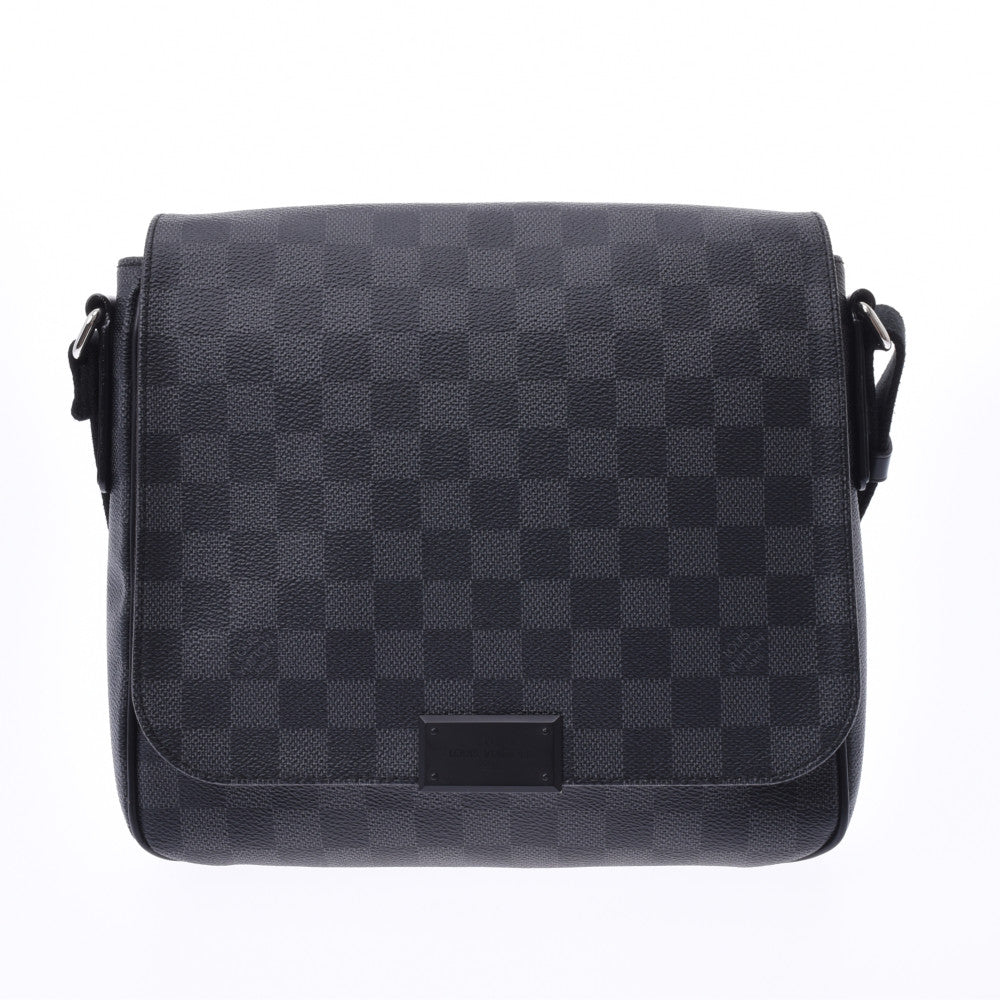 LOUIS VUITTON ルイヴィトン ダミエ グラフィット ディストリクトPM 旧型 黒/グレー N41260 メンズ ショルダーバッグ Aランク 中古 