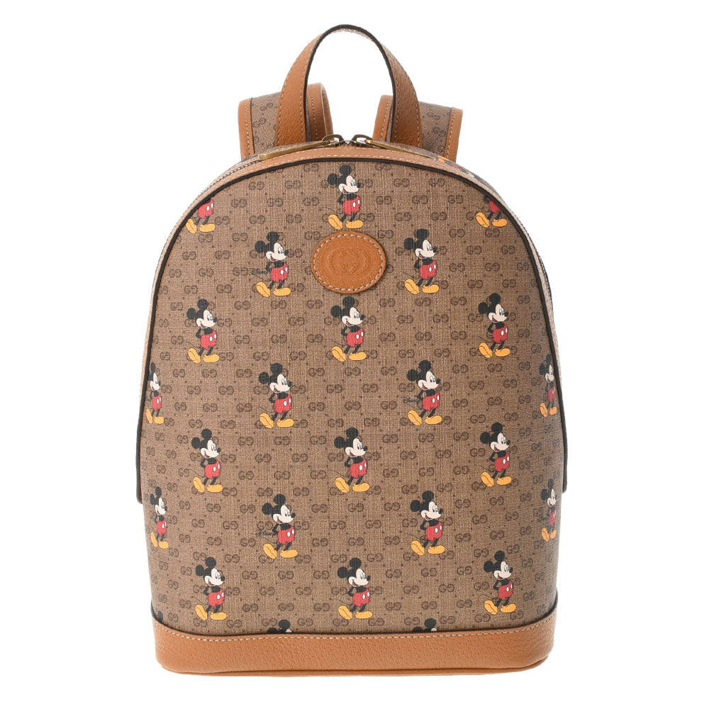 GUCCI グッチ バッグパック  ディズニーコラボ ベージュ アンティーク調ゴールド金具 552884 レディース PVC カーフ リュック・デイパック Aランク 中古 