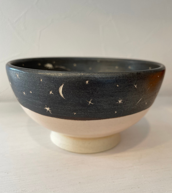 『受注生産』星空のご飯茶碗(M) ピーチピンク釉　shin. pottery studio 簡易不織布ラッピング無料