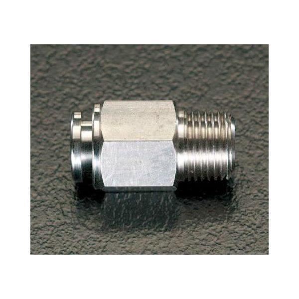 エスコ R 1/2”x10mm ユニオン(ハーフ /ステンレス製) EA425DA-104 1セット(2個)（直送品）