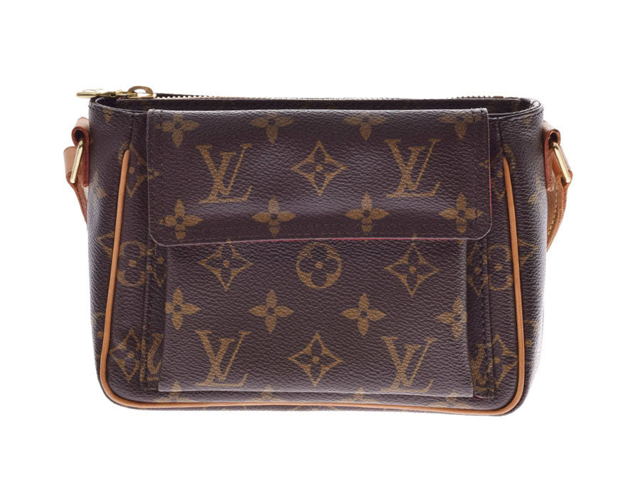 ルイヴィトン モノグラム ヴィバシテPM ブラウン M51165 レディース 本革 ショルダーバッグ ABランク LOUIS VUITTON 中古 