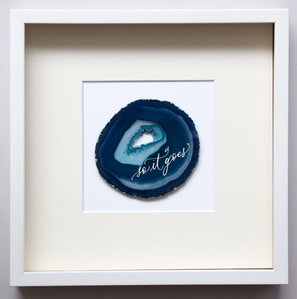 Wall letter◇so it goes／Wall decor／calligraphy agate slice