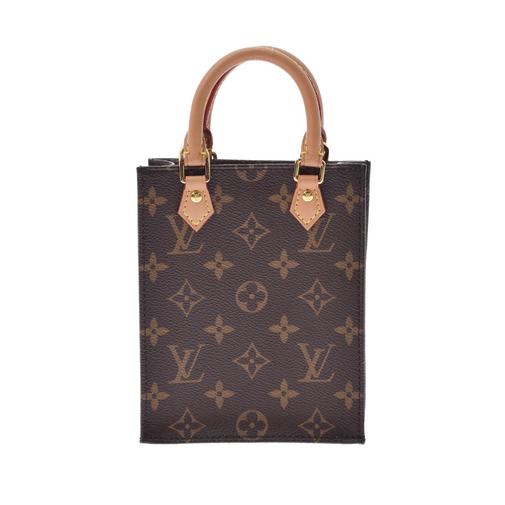 LOUIS VUITTON ルイヴィトン モノグラム プティット サックプラ 2WAYバッグ ブラウン M69442 レディース モノグラムキャンバス ハンドバッグ 新同 中古 