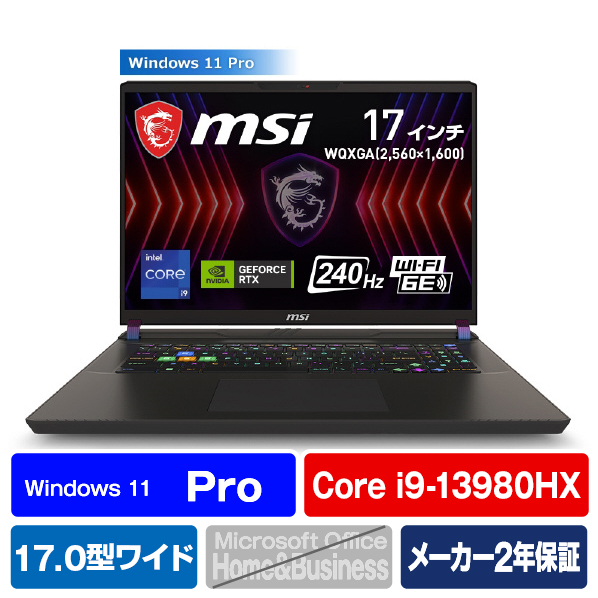 MSI ノートパソコン Vector 17 HX A13V コスモスグレイ VECTOR17HXA13VHG4014JP