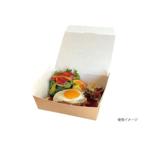 ヤマニパッケージ 軽食用 フードBOX M 100枚 10-399 1ケース(100枚) 67-7138-15（直送品）